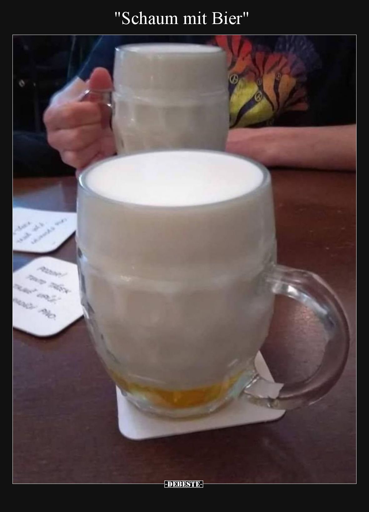 "Schaum mit Bier"