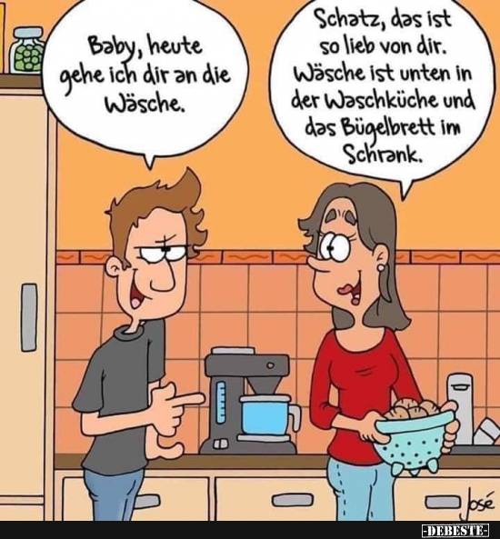 Baby, heute gehe ich dir an die Wäsche.. - Lustige Bilder | DEBESTE.de