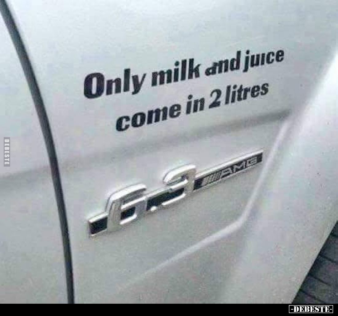 Only milk and juice come in 2 litres