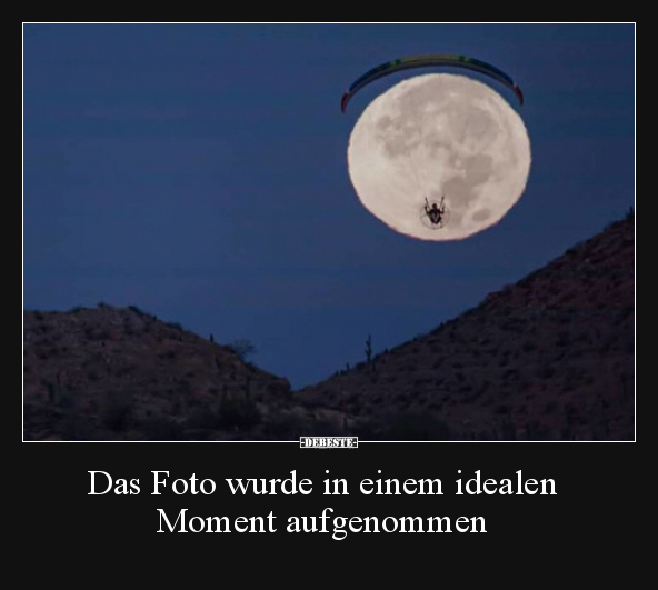 Das Foto wurde in einem idealen Moment aufgenommen..