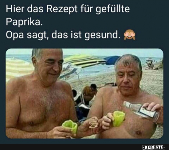 Hier das Rezept für gefüllte Paprika..