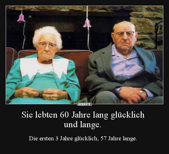 Sie lebten 60 Jahre lang glücklich und lange... - Lustige Bilder | DEBESTE.de