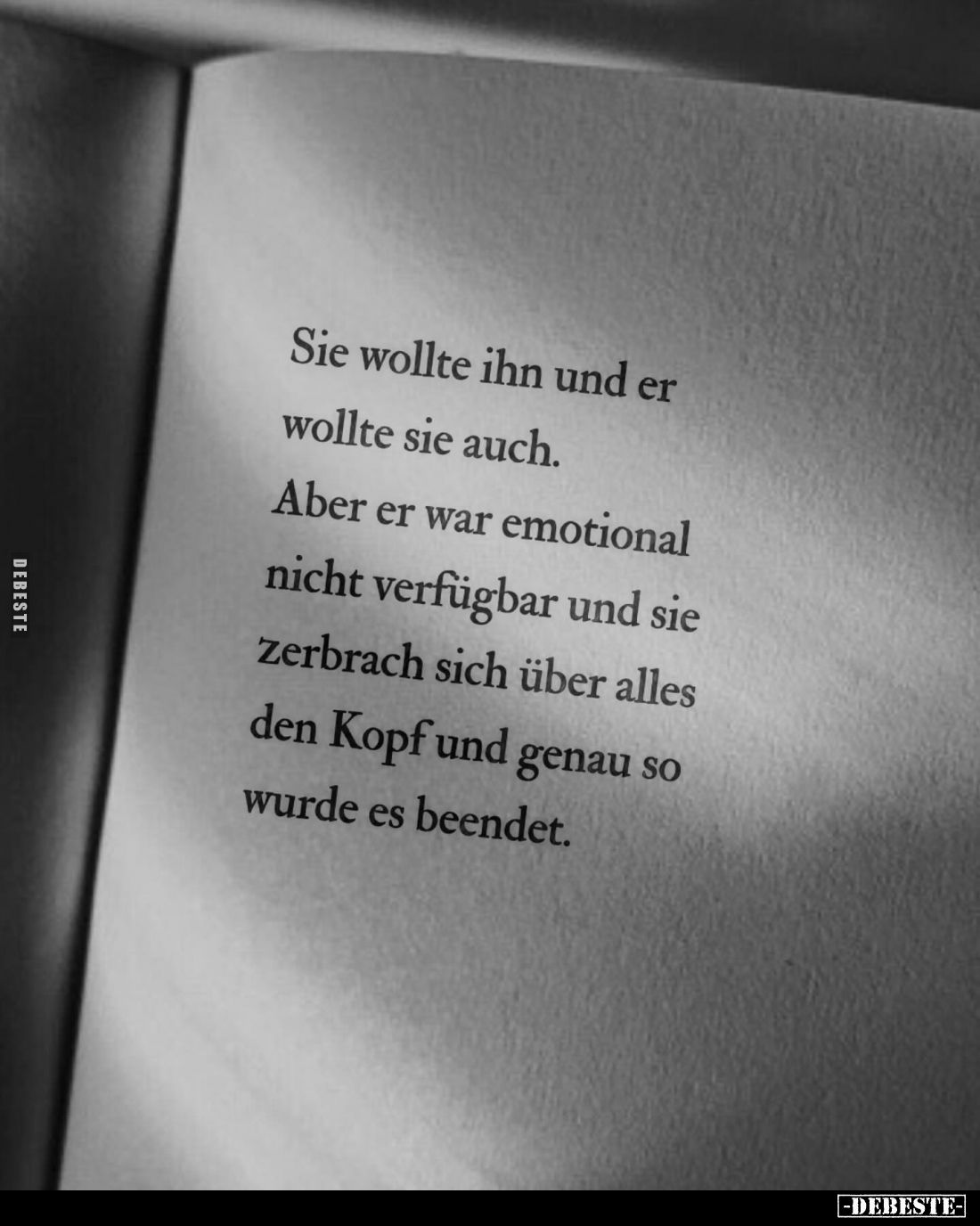 Sie wollte ihn und er wollte sie auch.
Aber er war emotional nicht verfügbar und sie zerbrach sich über alles den Kopf und g...