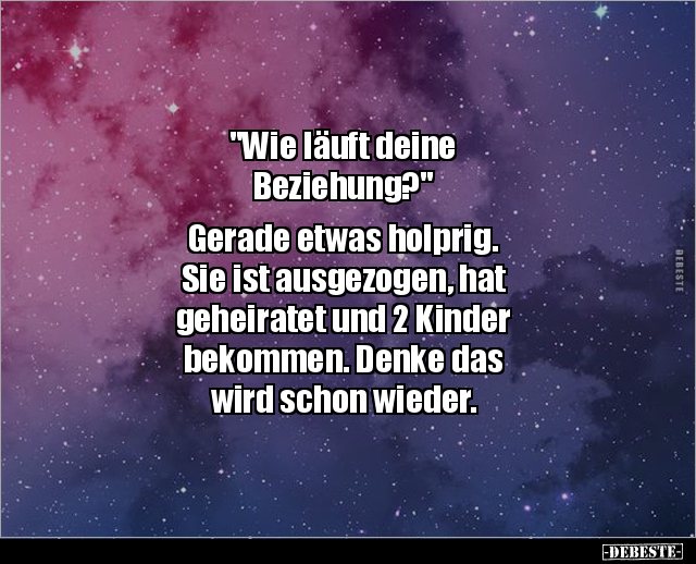 "Wie läuft deine Beziehung?" Gerade etwas holprig.. - Lustige Bilder | DEBESTE.de