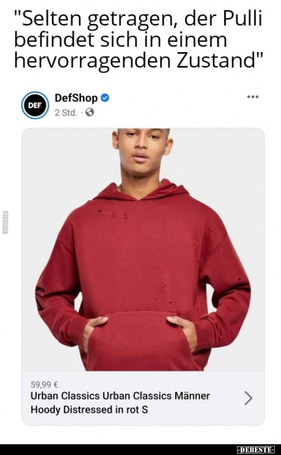 "Selten getragen, der Pulli befindet sich in einem hervorragenden Zustand"