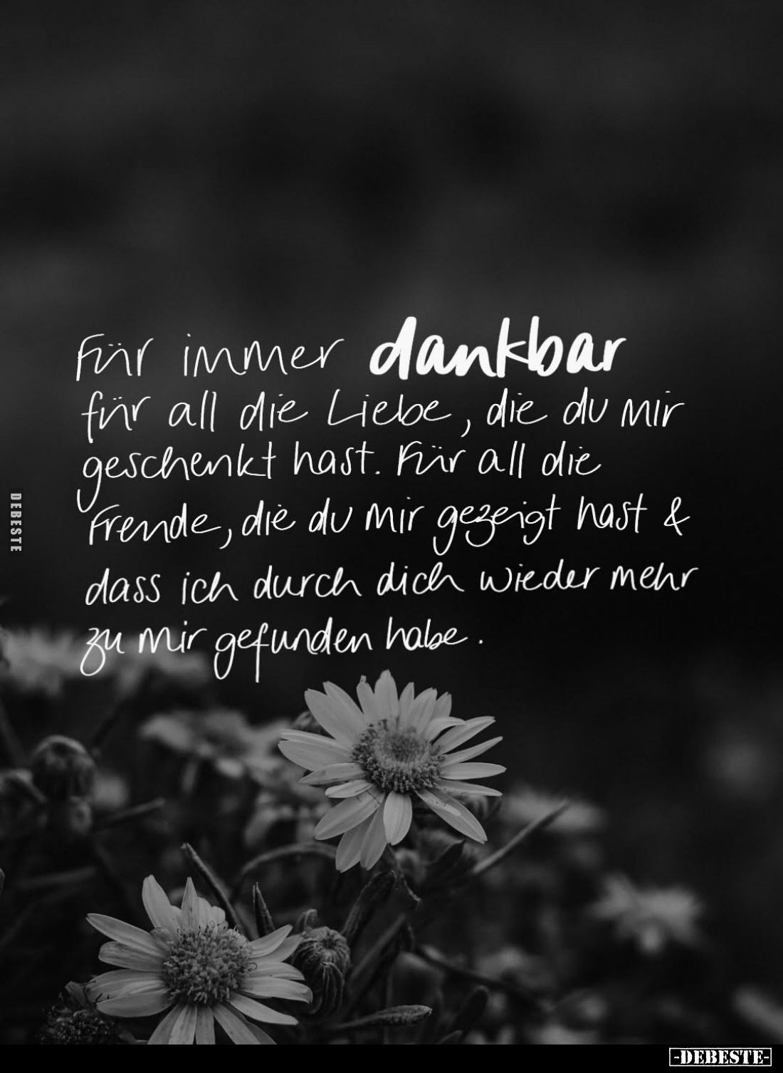 Für immer dankbar für all die Liebe, die du mir geschenkt hast. Für all die Freude, die du mir gezeigt hast & dass ich du...