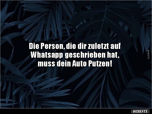 Die Person, die dir zuletzt auf Whatsapp geschrieben.. - Lustige Bilder | DEBESTE.de
