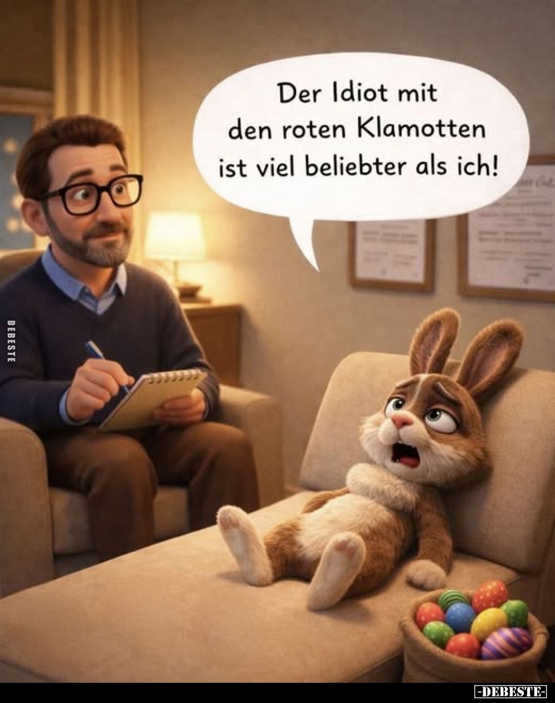 Der Idiot mit den roten Klamotten ist viel beliebter als ich!