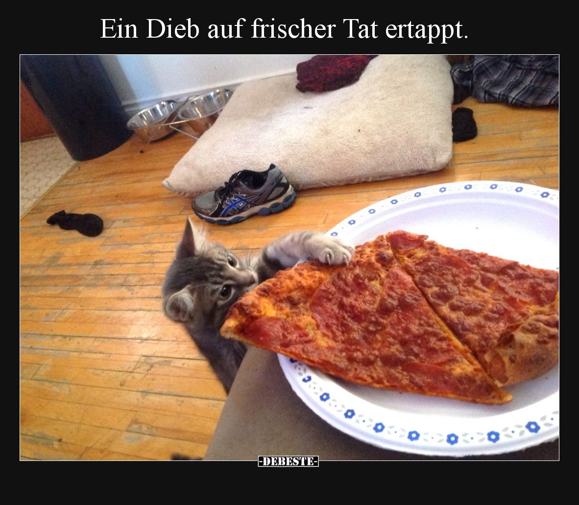 Ein Dieb auf frischer Tat ertappt.