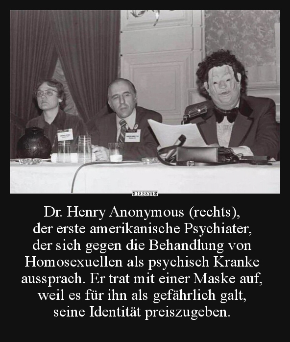 Dr. Henry Anonymous (rechts), der erste amerikanische.. - Lustige Bilder | DEBESTE.de