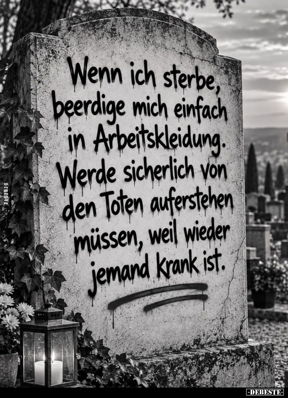 Wenn ich sterbe, beerdige mich einfach... - Lustige Bilder | DEBESTE.de