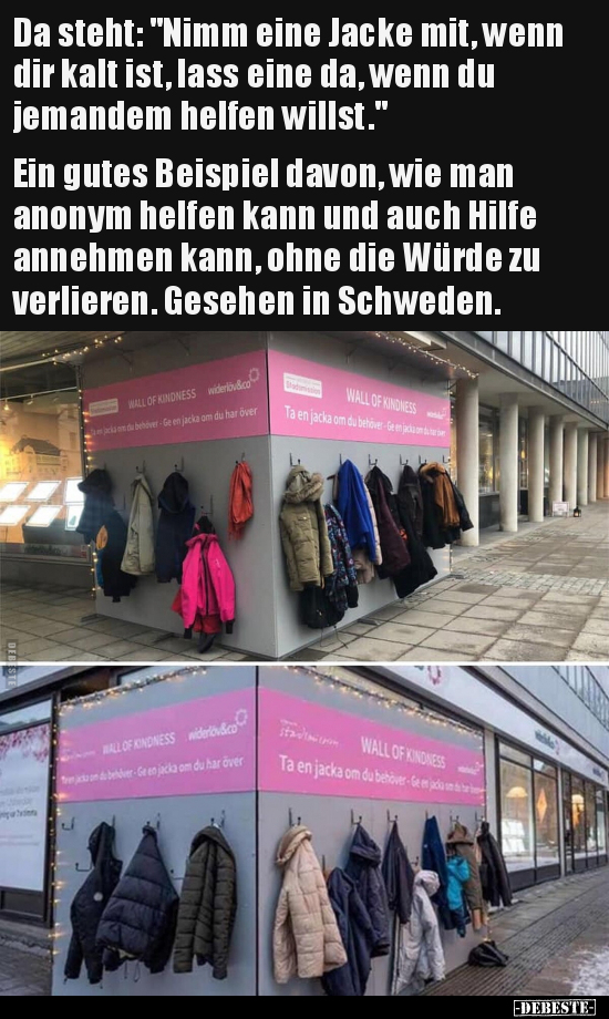 Da steht: "Nimm eine Jacke mit, wenn dir kalt ist, lass.." - Lustige Bilder | DEBESTE.de