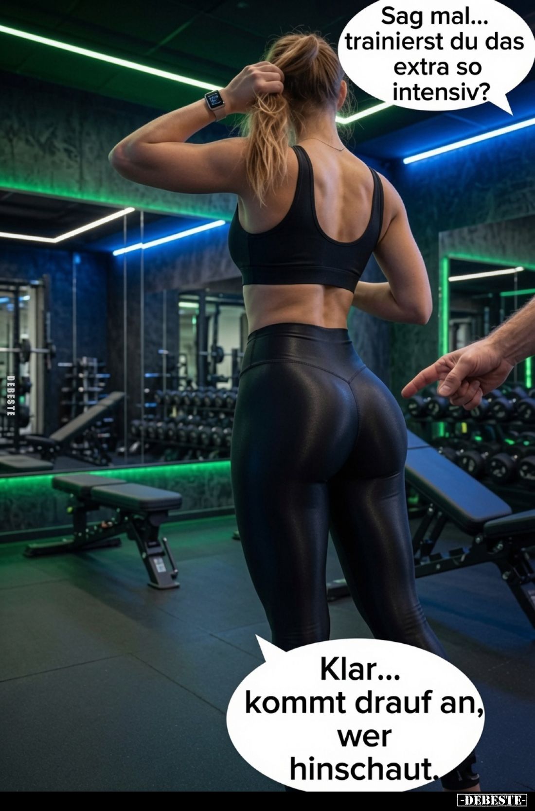 Sag mal... trainierst du das extra so intensiv?

Klar... kommt drauf an, wer hinschaut.