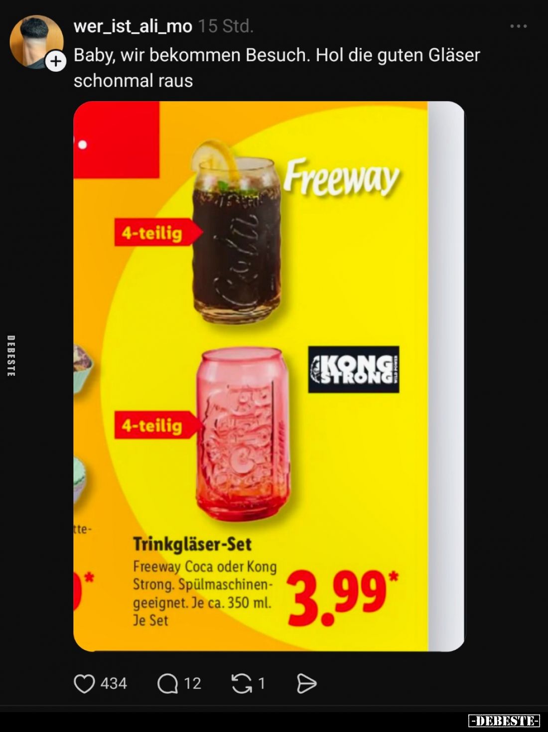 Baby, wir bekommen Besuch. Hol die guten Gläser schonmal raus