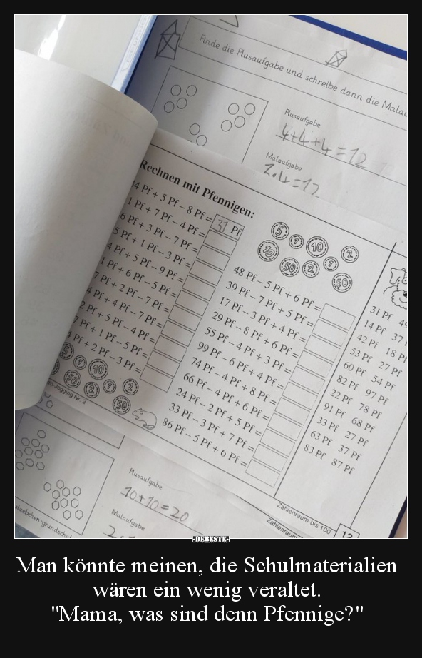 Man könnte meinen, die Schulmaterialien wären ein wenig..
