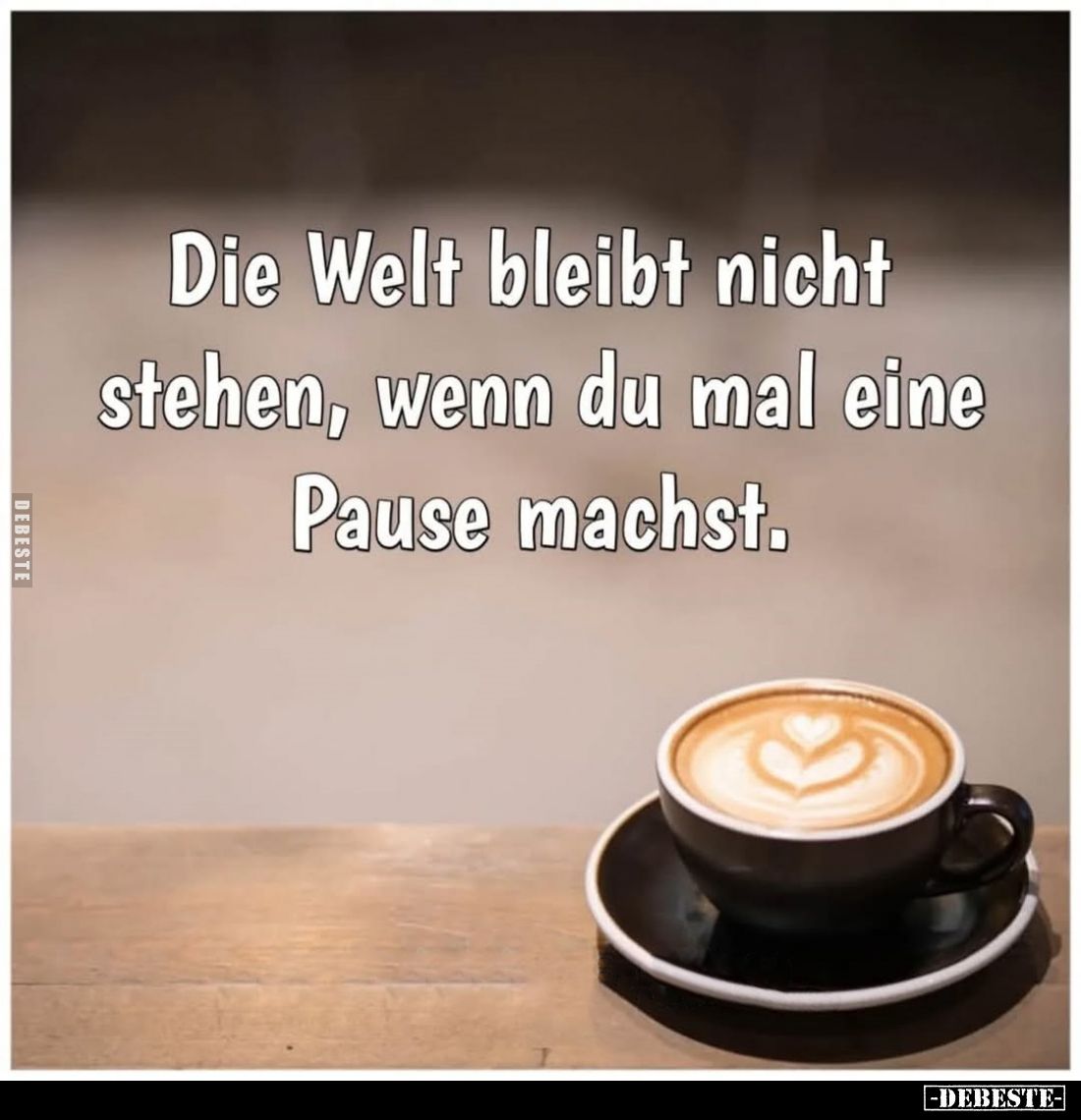 Die Welt bleibt nicht stehen, wenn du mal eine Pause machst.