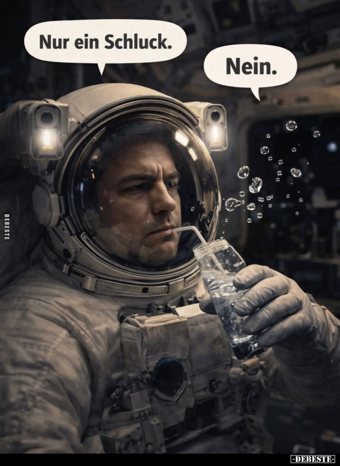 Nur ein Schluck. -
Nein.