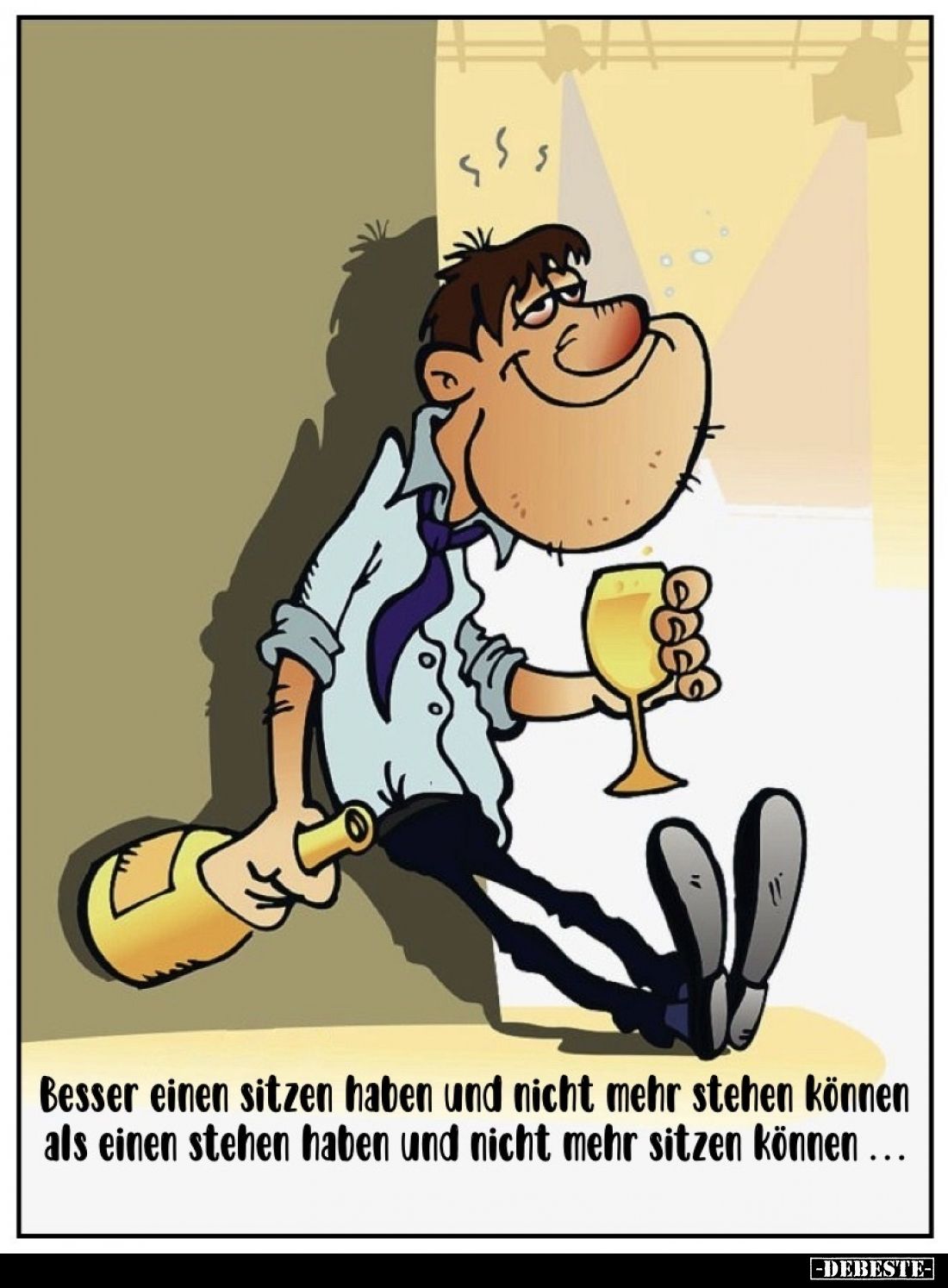 Besser einen sitzen haben und nicht mehr stehen können als einen stehen haben und nicht mehr sitzen können...