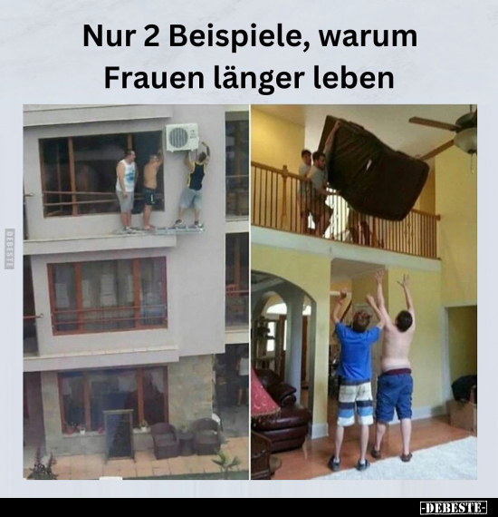 Nur 2 Beispiele, warum Frauen länger leben.. - Lustige Bilder | DEBESTE.de