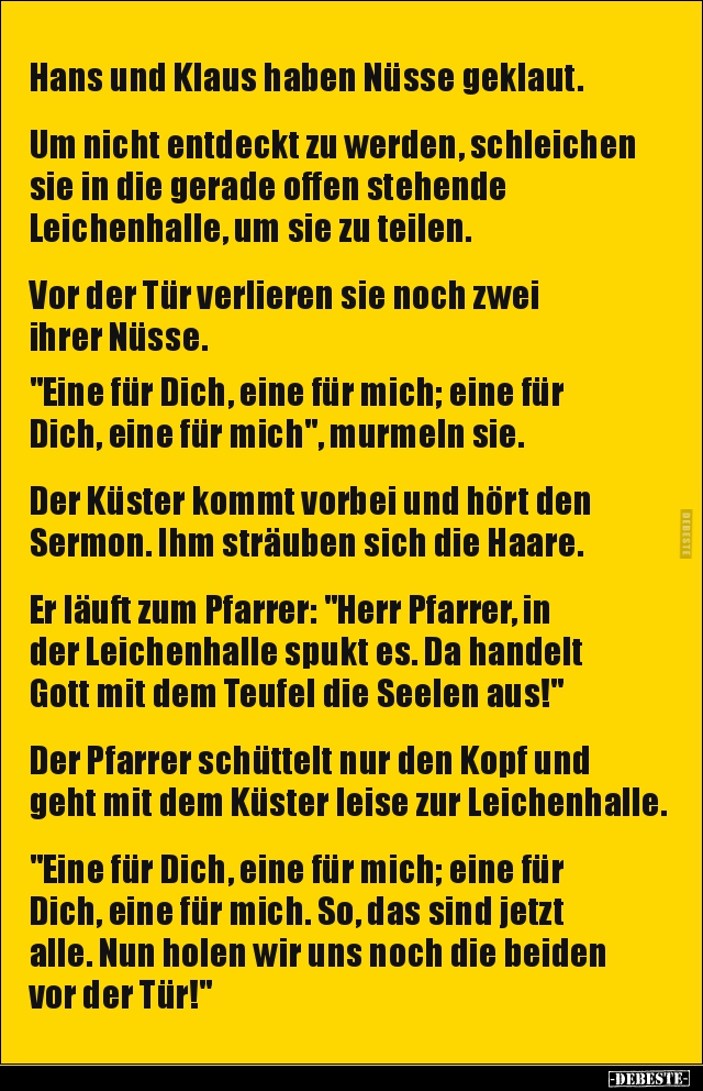 Hans und Klaus haben Nüsse geklaut.. - Lustige Bilder | DEBESTE.de