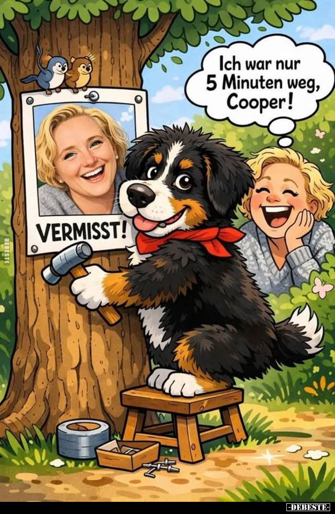 Ich war nur 5 Minuten weg, Cooper!