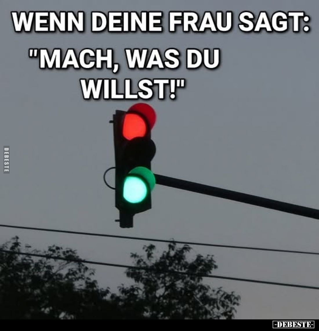 Wenn deine Frau sagt:
"Mach, was du willst!"