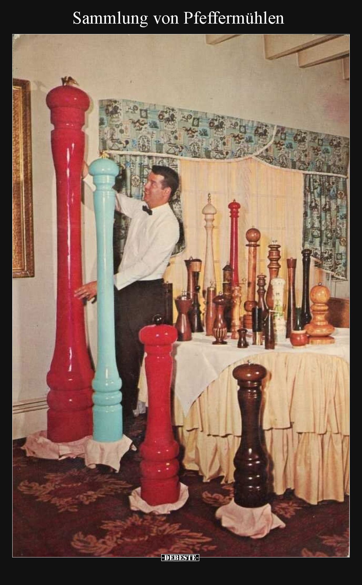 Sammlung von Pfeffermühlen