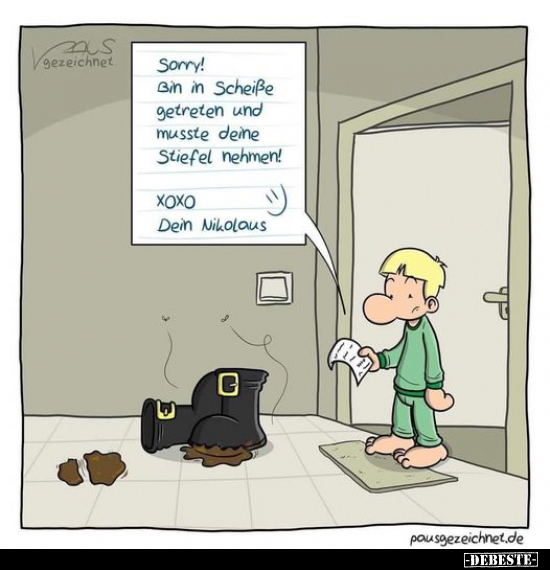 Sorry! Bin in Scheiße getreten und musste deine Stiefel.. - Lustige Bilder | DEBESTE.de
