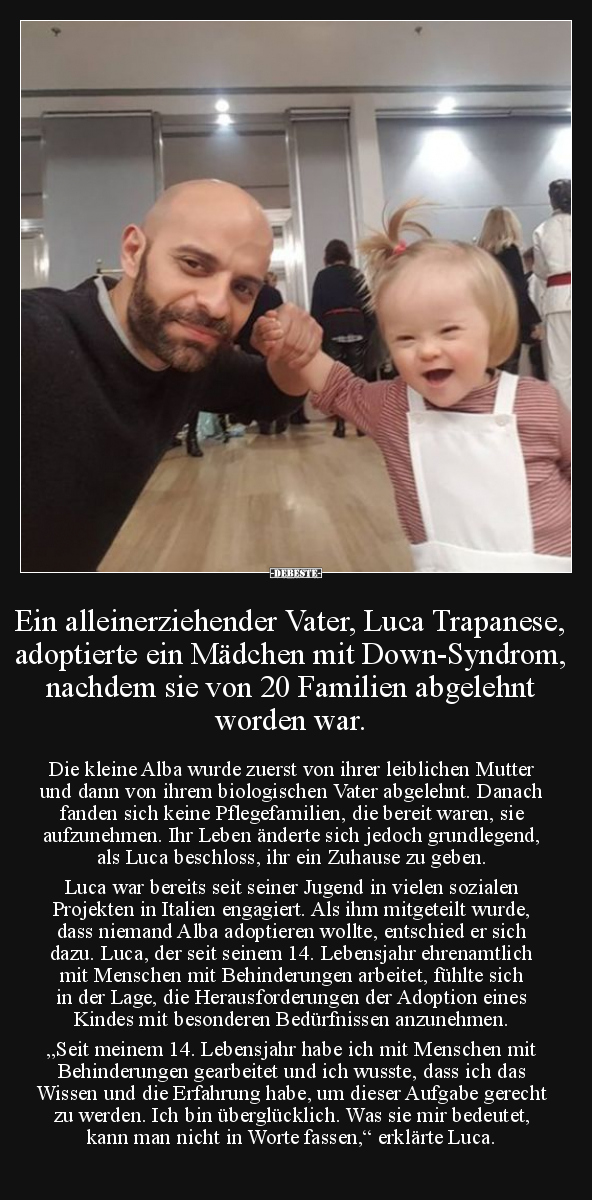 Ein alleinerziehender Vater, Luca Trapanese, adoptierte.. - Lustige Bilder | DEBESTE.de