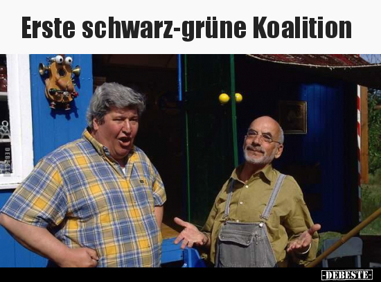 Erste schwarz-grüne Koalition.. - Lustige Bilder | DEBESTE.de