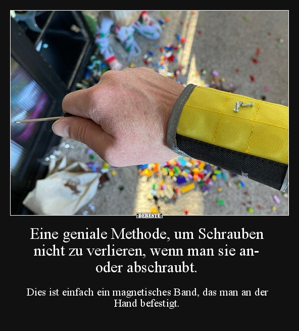 Eine geniale Methode, um Schrauben nicht zu verlieren.. - Lustige Bilder | DEBESTE.de
