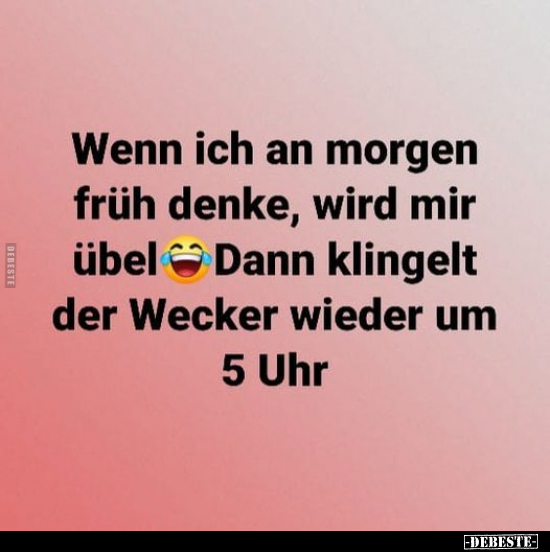 Der Wecker klingelt