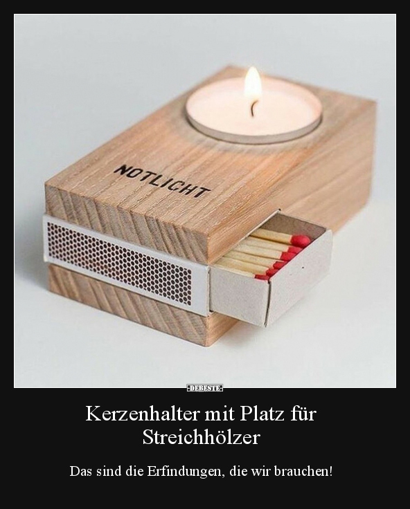 Kerzenhalter mit Platz für Streichhölzer.. - Lustige Bilder | DEBESTE.de