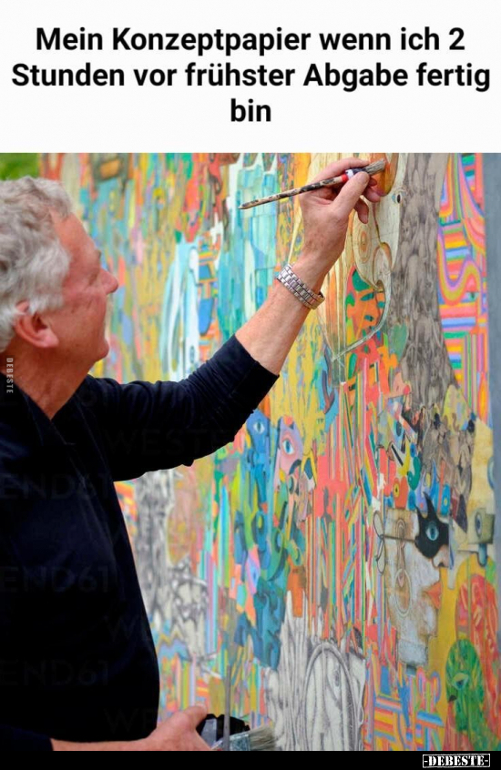 Mein Konzeptpapier wenn ich 2 Stunden vor frühster Abgabe fertig