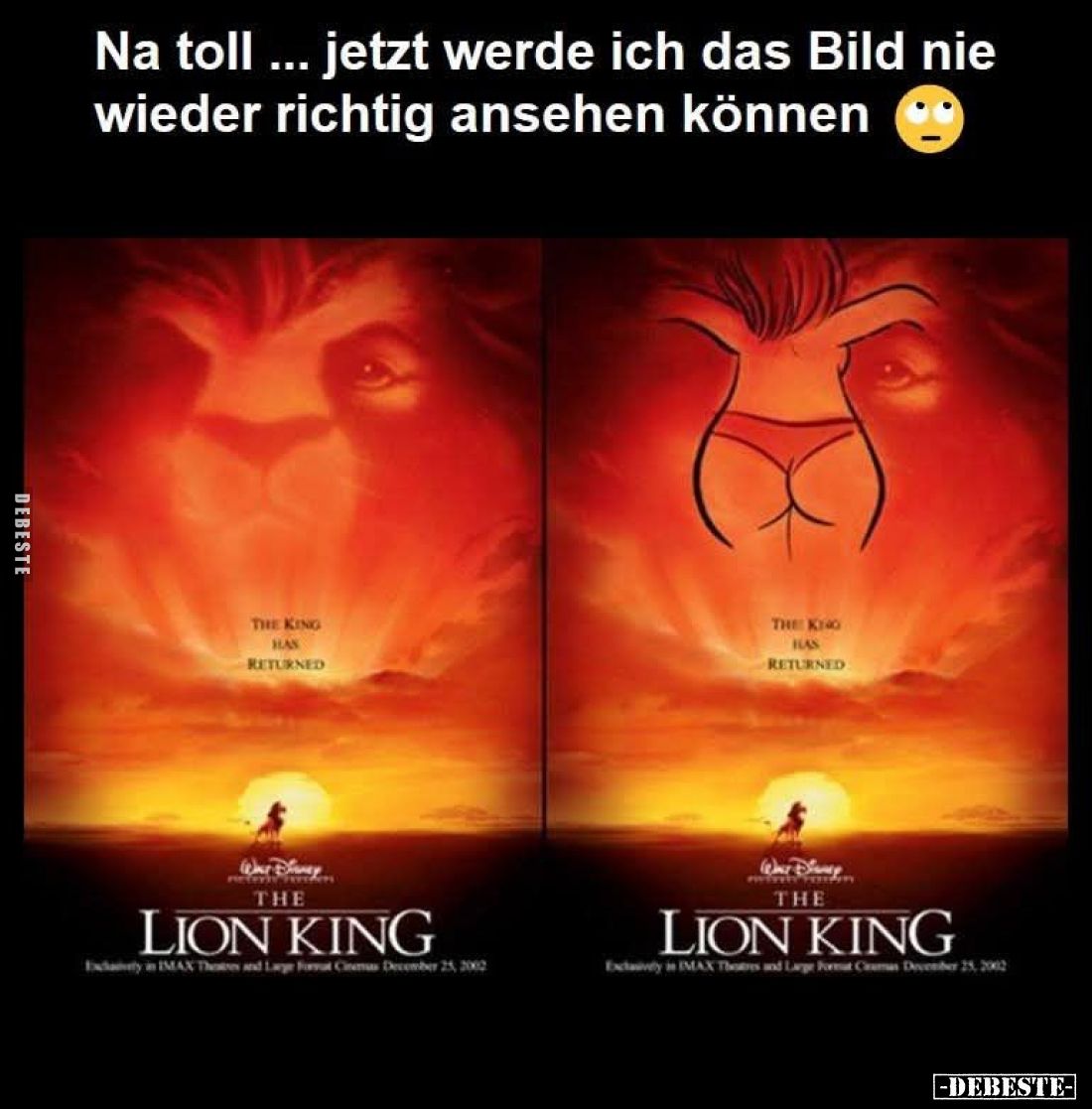 Na toll... jetzt werde ich das Bild nie wieder richtig ansehen können.