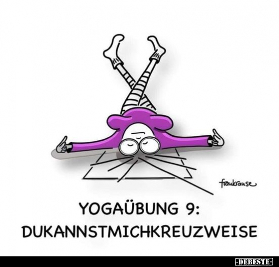 Yogaübung 9: Dukannstmichkreuzweise.. - Lustige Bilder | DEBESTE.de