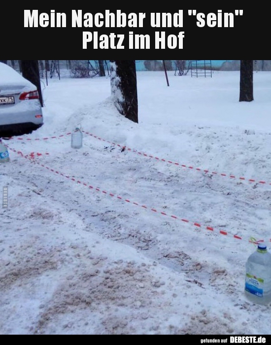 Mein Nachbar und "sein" Platz im Hof..