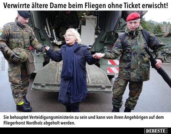 Verwirrte ältere Dame beim Fliegen ohne Ticket erwischt!.. - Lustige Bilder | DEBESTE.de