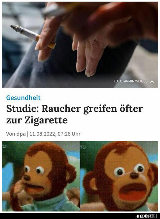 Studie: Raucher greifen öfter zur Zigarette.. - Lustige Bilder | DEBESTE.de