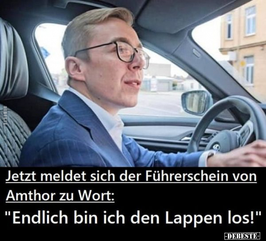 Jetzt meldet sich der Führerschein von Amthor zu Wort.. - Lustige Bilder | DEBESTE.de