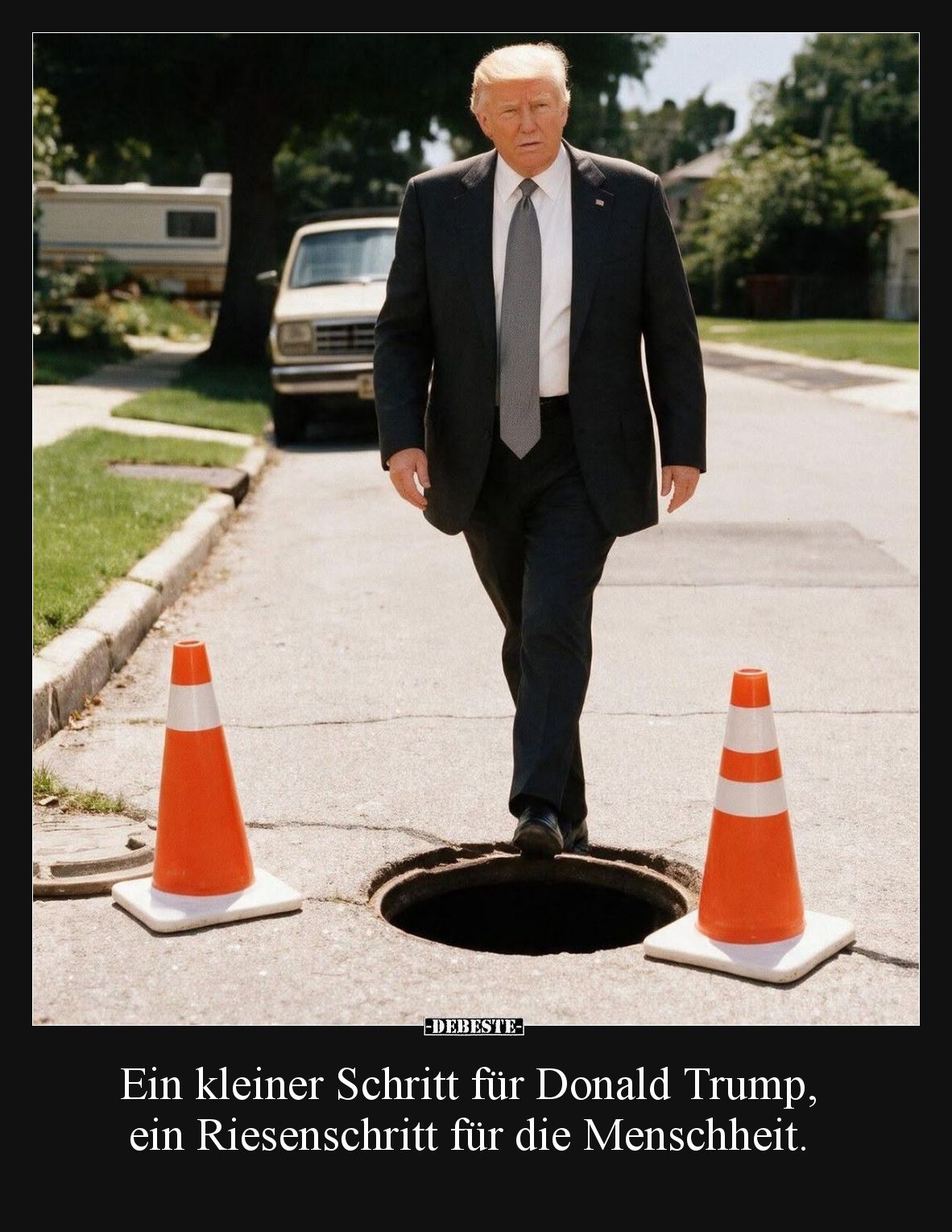 Ein kleiner Schritt für Donald Trump, ein Riesenschritt für die Menschheit