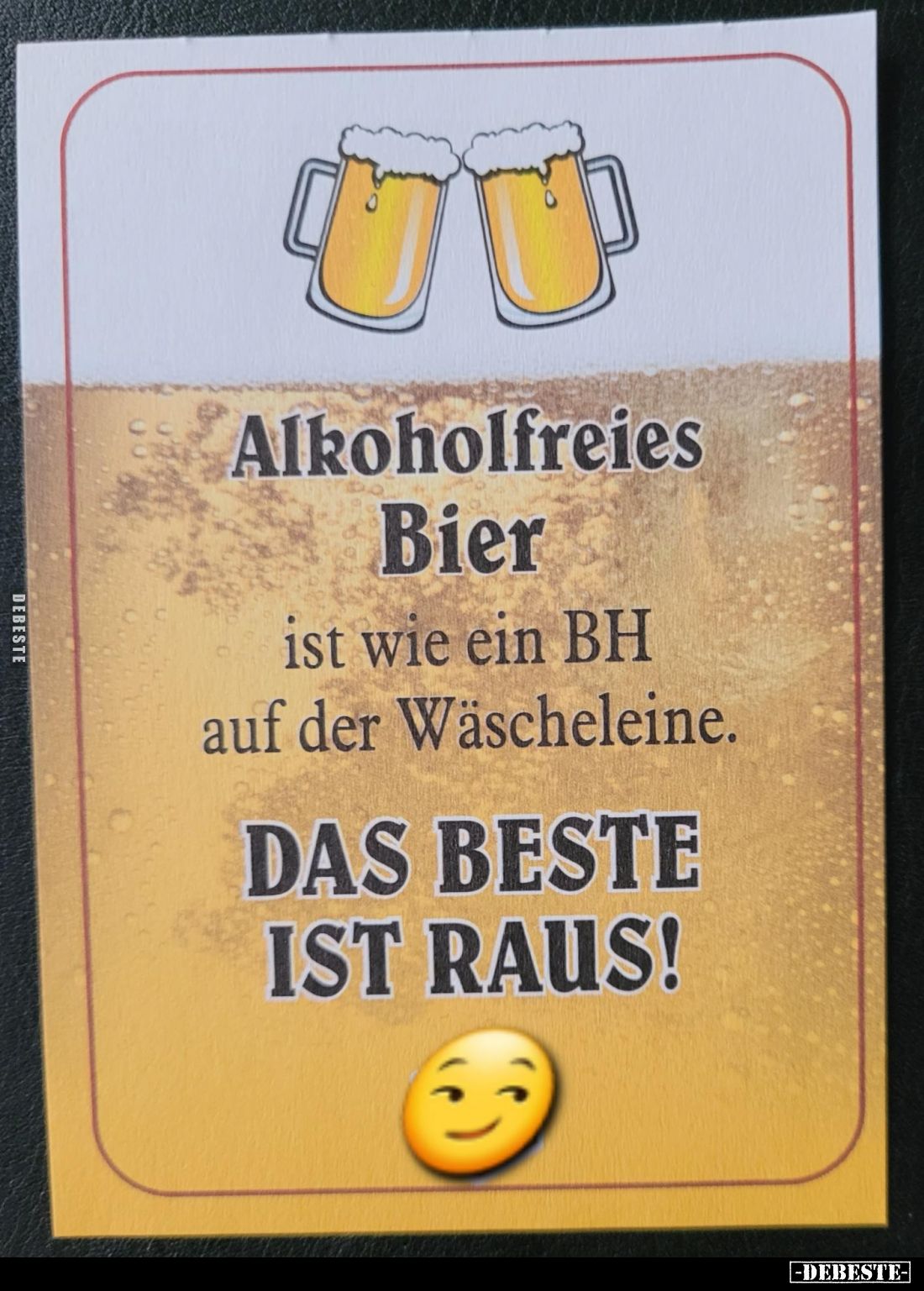Alkoholfreies Bier ist wie ein BH auf der Wäscheleine.. - Lustige Bilder | DEBESTE.de