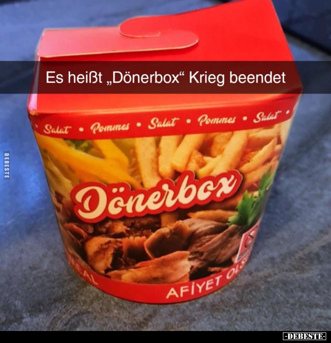 Es heißt "Dönerbox" Krieg beendet.