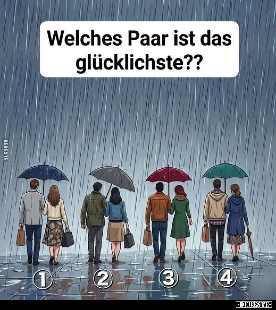 Welches Paar ist das glücklichste??