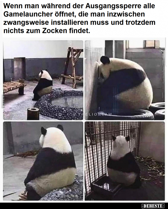 Wenn man während der Ausgangssperre alle Gamelauncher..