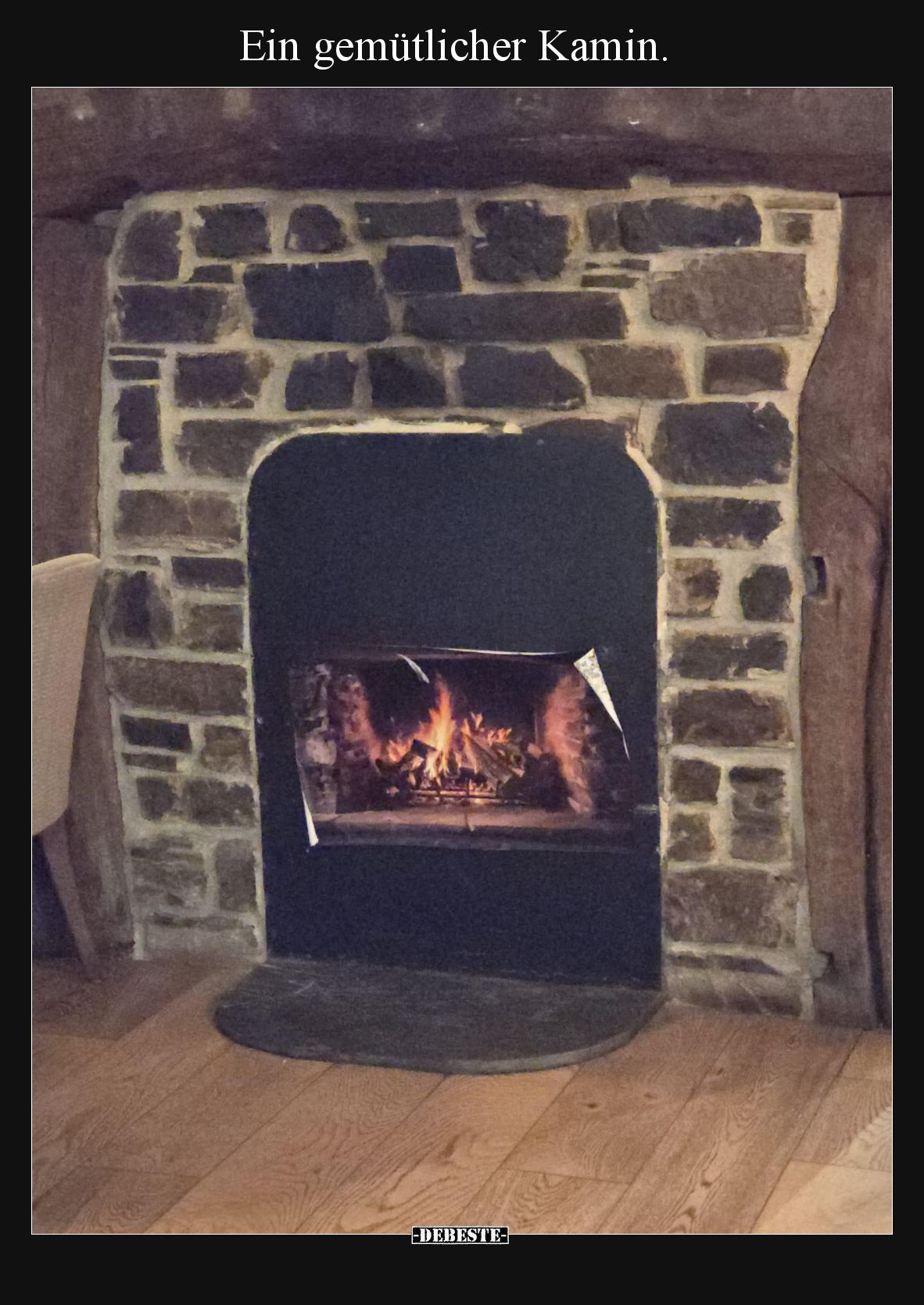 Ein gemütlicher Kamin.