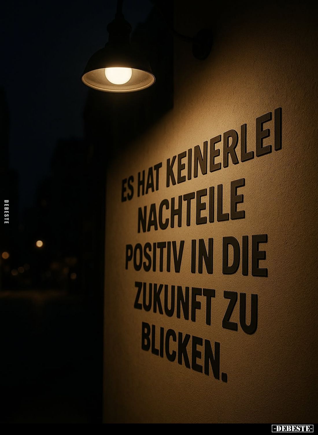 Es hat keinerlei Nachteile positiv in die Zukunft zu blicken.