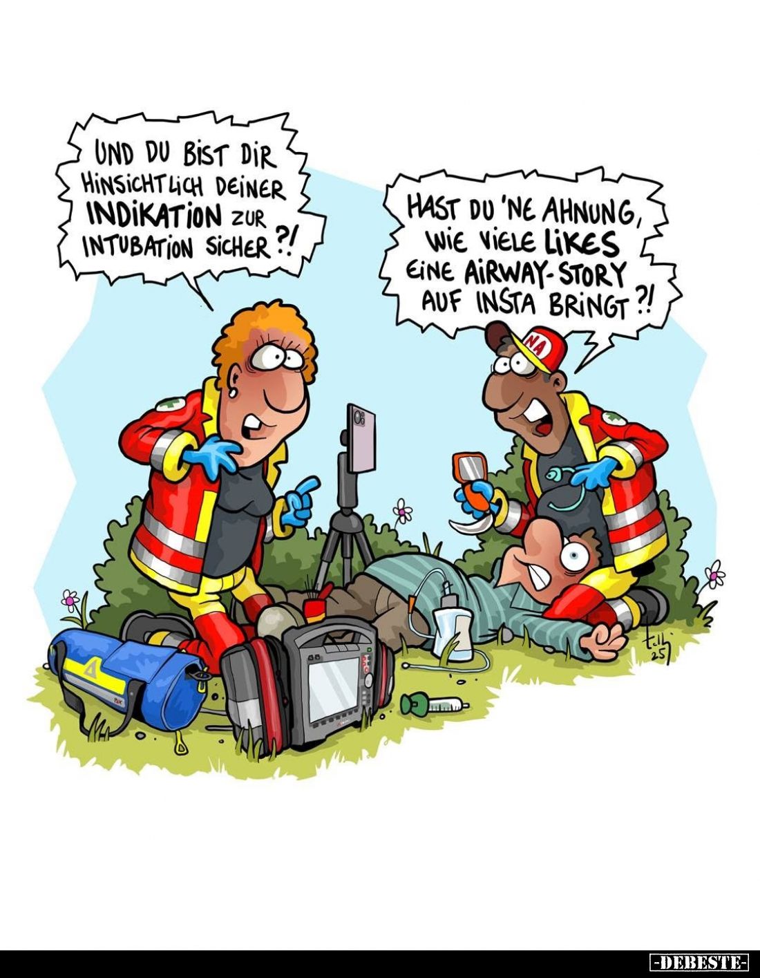 Und du bist dir hinsichtlich deiner Indikation zur Intubation sicher?! -
Hast du 'ne Ahnung, wie viele Likes eine Airway-Sto...