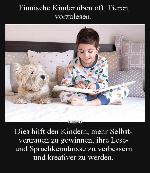 Finnische Kinder üben oft, Tieren vorzulesen... - Lustige Bilder | DEBESTE.de