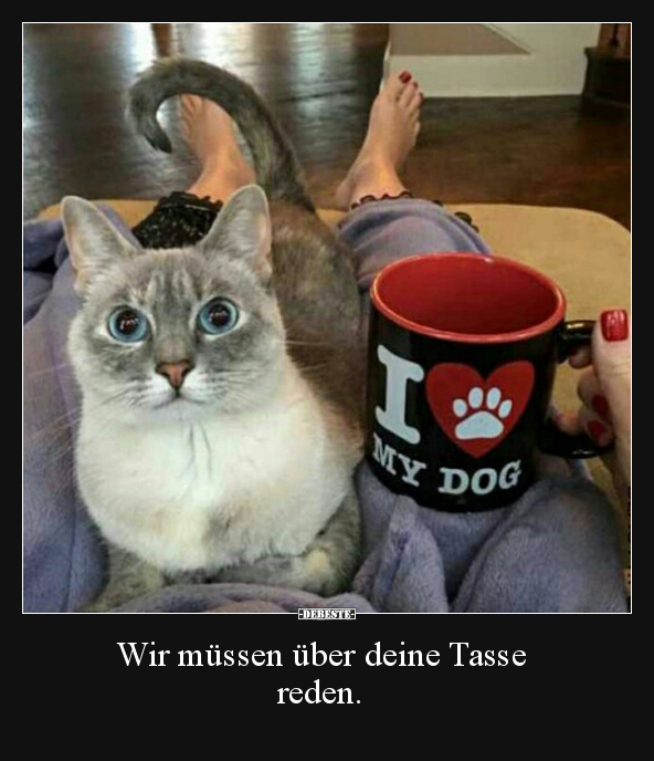 Wir müssen über deine Tasse reden.